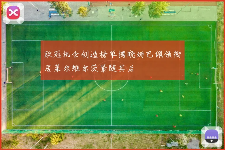 欧冠机会创造榜单揭晓姆巴佩领衔居莱尔维尔茨紧随其后